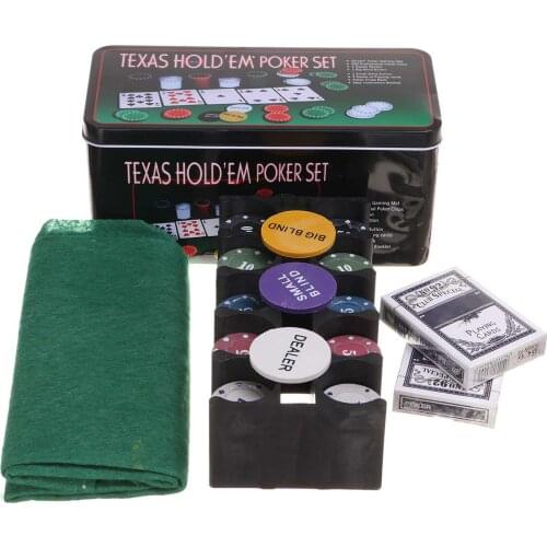 200Pcs Adult Fun Club Toy Portable Casino Aluminium Case With Poker Chips Plastic Lightweight Game Poker Set Entertainment