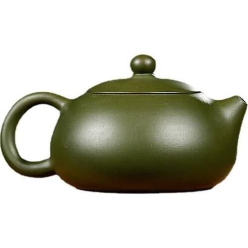 220ML Yixing Purple Sand Teapot Famous Handmade Green Mud Chinese Style With Carved Design Exquisite Kettle Teaware Gifts h3
