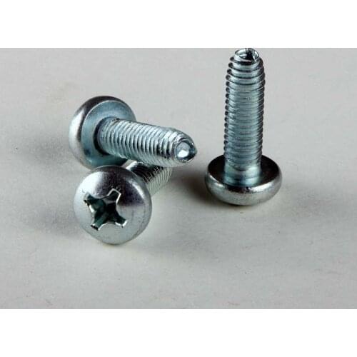 30PCS Triangle Pan Head Self-Locking Self-Locking Screws Phillips Screws Triangle Self Tapping Screws M4*10 GB6560