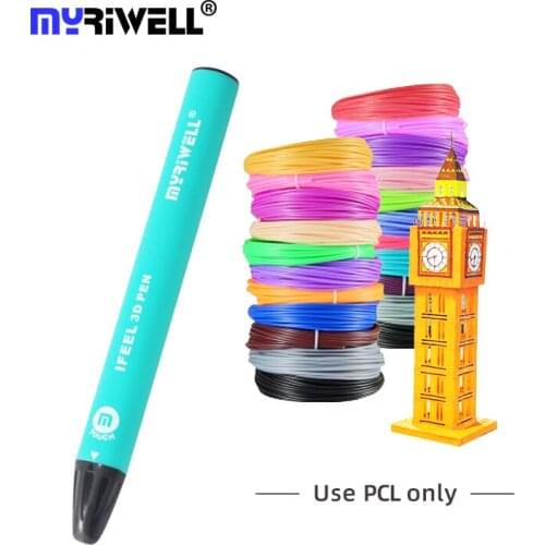Myriwell 3D Pen for Kids Child Safe Low Temperature smooth draw Gravity Sensing USB Charging Auto Extrude 1.75mm PCL filament