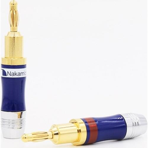 4pcs High End Audio Grade 24k Gold plated Speaker cable Banana plug