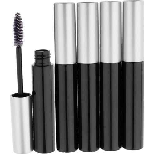 5 Pieces 10ML Black Empty Mascara Tube Eyelash Liquid Bottle Makeup Cream Tubes