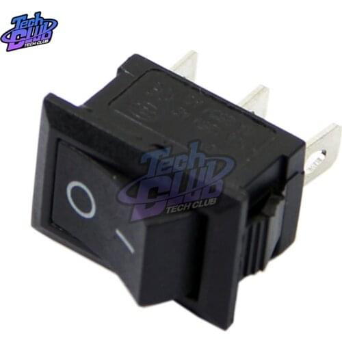 5Pcs Black 3-Pin 6A 250V /10A 125V AC Rocker Switch KCD1 2 Position ON-OFF Power Switch Mini Push Button Switches
