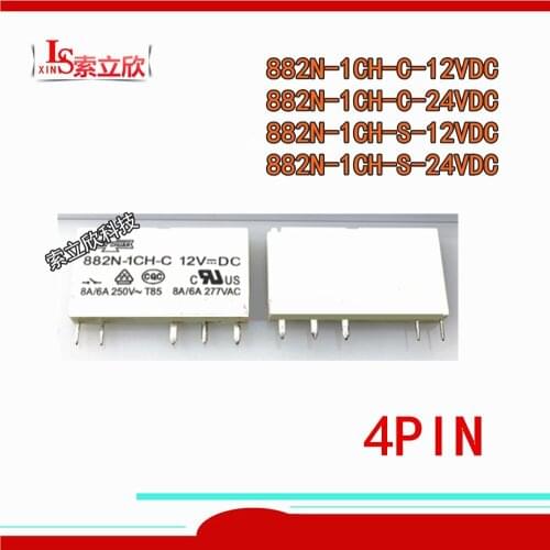 5PCS/lot 100%New Relay 882N-1CH-C-12VDC 882N-1CH-C-24VDC 882N 1CH C 882N-1CH-S-12VDC 882N-1CH-S 882N-1CH-C 5PIN 6A