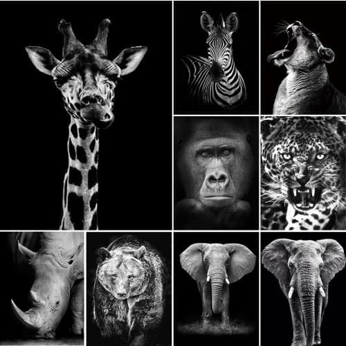 5D DIY Square Diamond Painting Animal Lion Tiger Diamond Embroidery Cross Stitch Kit Rhinestone Mosaic Picture Decoration Gifts