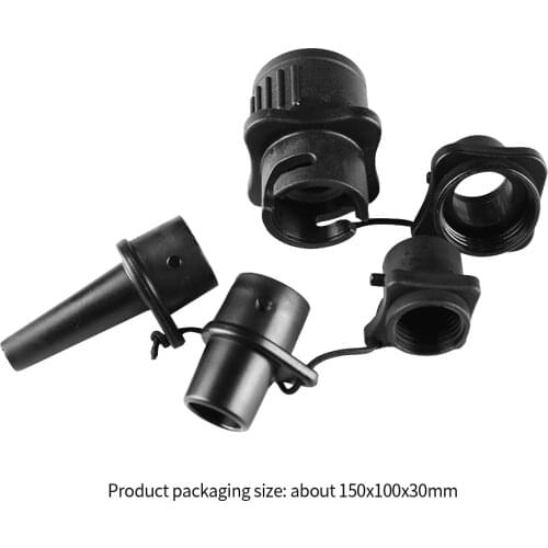 Inflatable Boat Pump Adaptor Rubber Boat Kayak Air Valve Adaptor Tire Compressor Converter 4 Nozzle Leak-proof Multifunctional