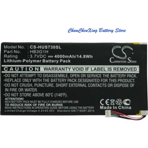 Cameron Sino 4000mAh Battery HB3G1H for Huawei MediaPad 7,S7-301U,S7-301w,S7-302,S7-303,S7-721u,S7-931U,For T-Mobile Springboard