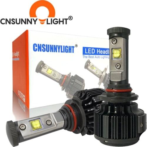 CNSUNNYLIGHT H4 Hi/Lo H7 LED H11 9005 9006 Car Headlight Kit 80W 8000lm 6000K White Car Lighting Bulbs Automotive Lights 12V 24V