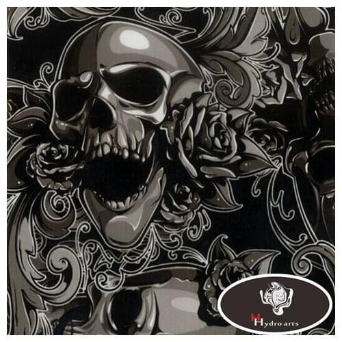 Free Shipping Scary SKULL Water Transfer Printing Film Hydrogarphic Film Aqua Print Film For Motor Decoration HFY-836