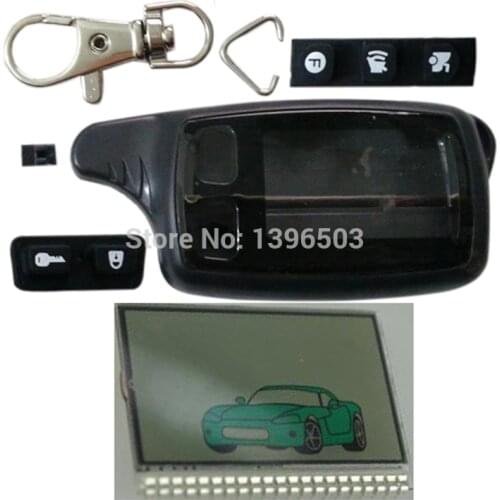 Tw9010 Case Keychain Body Cover + lcd display For Tomahawk TW 9010 2-Way Car Remote Controller Cover Housing Key Shell Tw-9010
