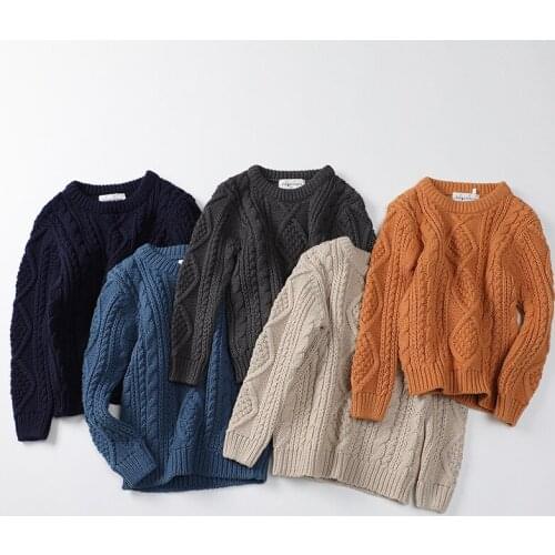 Twist Kids Sweaters Spring Winter Baby Boys Girls Warm Pullover Knitted Bottoming Thicken Childrens Clothes Top High Quality