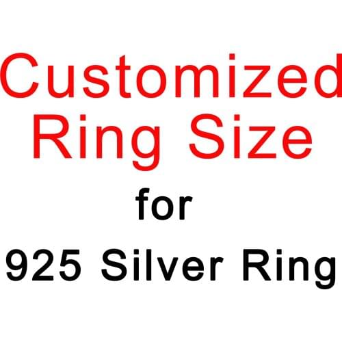 Extra cost for customized 925 ring size