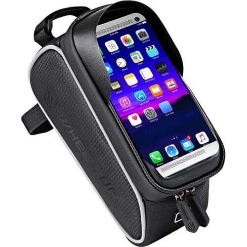 Cycling Bike Bag Phone Front Frame Bag Waterproof Bicycle Phone Mount Pouch Phone Case Holder Compatible
