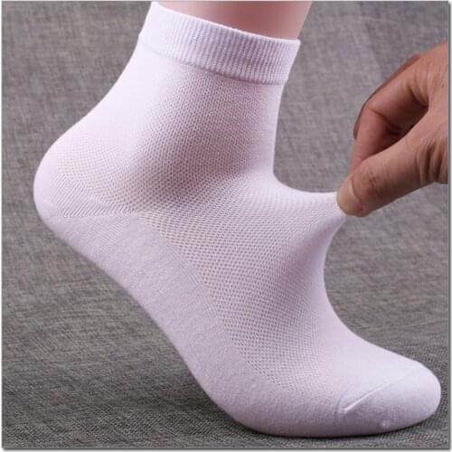 Cotton socks men Mesh Pure Color Summer Thin 5 pairs/lot business casual calcetines meias homme compression