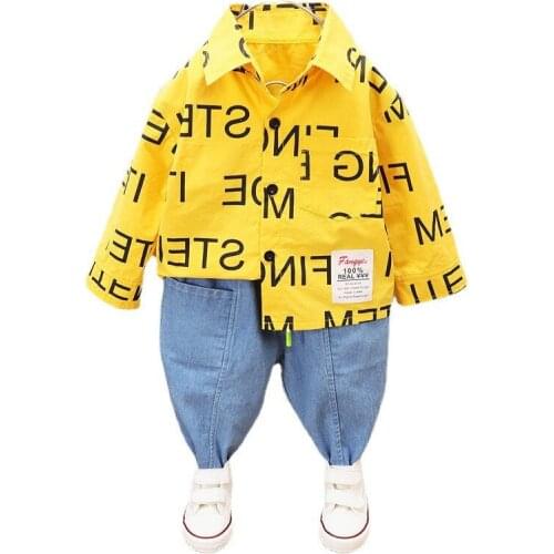 Spring Autumn Fashion Baby Boys Girls Clothes Suit Children Letter Shirt Pants 2Pcs/Sets Toddler Sports Costume Kids Tracksuits