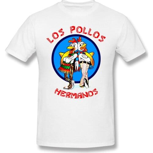 CLOOCL Mens Fashion Breaking Bad TShirt LOS POLLOS Hermanos TShirt Chicken Brothers Short Sleeve Tee Hipster Tops Drop Shipping