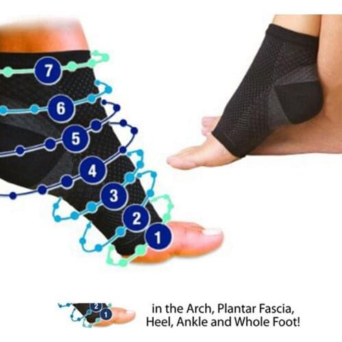 Women Ankle Heels Support Men Compression Foot Angel Sleeve Heel Arch Support Pain Relief Men Male Socks