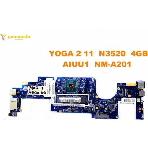 Original for Lenovo yoga 2 11 laptop motherboard YOGA 2 11 N3520 4GB AIUU1 NM-A201 tested good free shipping