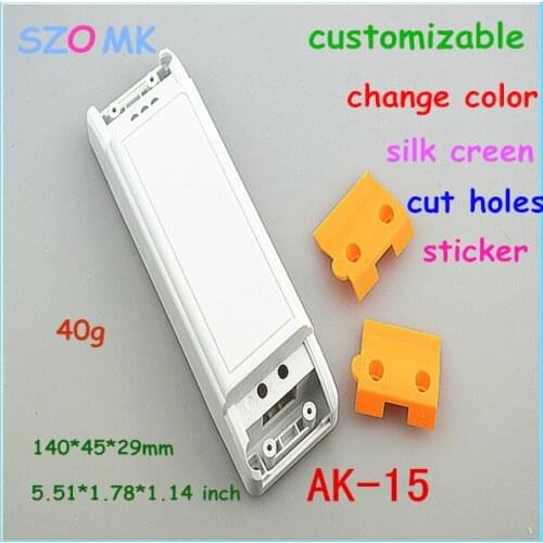 Plastic case LED electronic outlet box (10 pcs) 140*45*29mm electronic junction box abs swith housing for pcb board enclosure