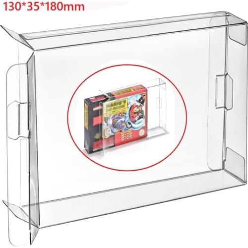 Ruitroliker 20Pcs Clear Box Case Sleeve CIB Protector for SNES N64 Games Cartridge Box