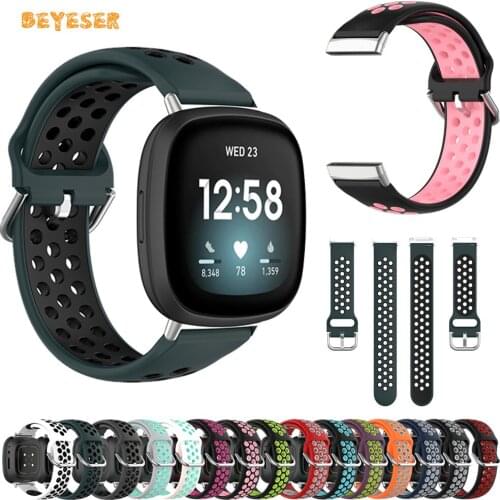 Smart Watch Band For Fitbit Versa 3/Sense Silicone Wrist Strap Replacement Watchband Sport Wristband Bracelet Correa Accessories