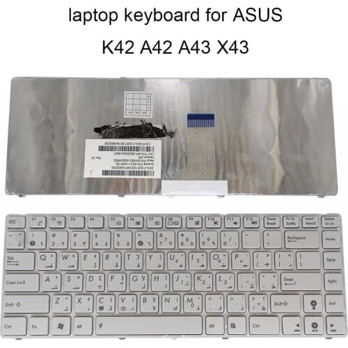 Replacement Keyboards for ASUS K42 K42JA K42F A42 X43 A43 A43S AR Arabic white with frame keyboard 0KNB0 4000AR00 Original new