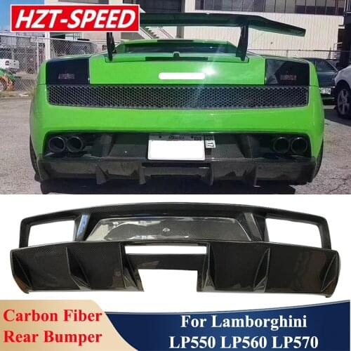 DM Style Car Rear Bumper Carbon Fiber Material Back Lip Chin Diffuser For Lamborghini LP550 LP560 LP570 Body Kit Modification