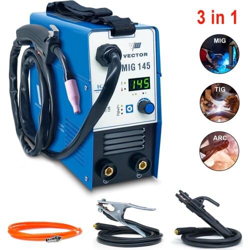 MIG ARC TIG Synergy Control 220V Welder Inverter Welding Machine Working Electric Working Welder TIG Welding Equipment No Gas