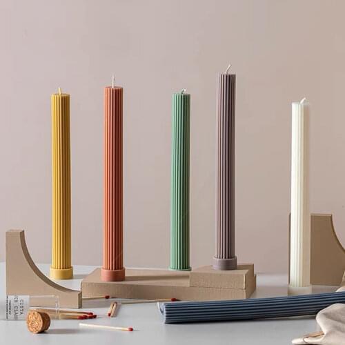 Roman Pillar Candle Decorative Aromatic Candles Wedding Greek Column Candle Korea Home Decoration