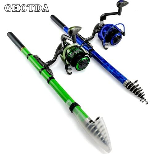 1.5-3.0m Telescopic Fishing Rod and 14BB Spinning Fishing Reel Portable Fishing Rod Spinning Fishing Rod Combo