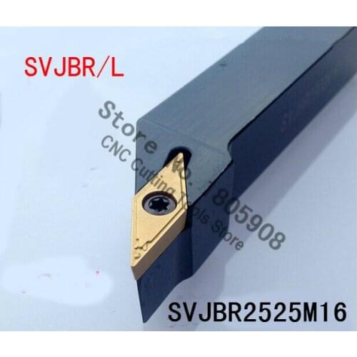 SVJBR2525M16 25*25*150MM Metal Lathe Cutting Tools Lathe Machine CNC Turning Tools External Turning Tool Holder S-Type SVJBR/L