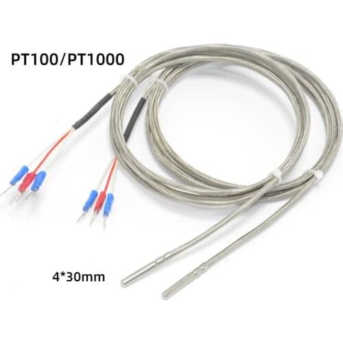 YYT PT100 glass fiber cable three-wire 1 meter non-waterproof FOR MAX31865 probe cable