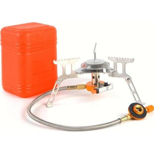 Outdoor Stove Camping Split Windproof Electronic Ignition Camping Stove Cooker Gas Stove Camping Portable Mini Stove One-piece