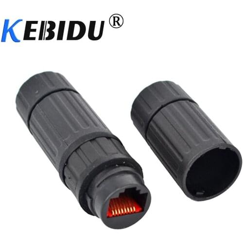 Kebidu RJ45 M16 Protection Waterproof Connector Female to Female Ethernet LAN Double-ended for Double Cable Adapter Plug