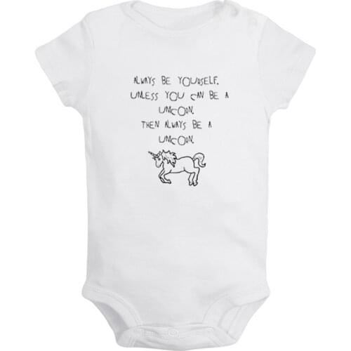 Always Be Yourself Unless You Can Be A Then Always Be A Newborn Baby Girl Boys Clothes Short Sleeve Romper Outfits 100% Cotton