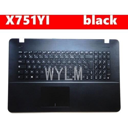 X751YI For ASUS X751 X751Y X751YI X751 Bilingual laptop keyboard frame C case external Button board with touchpad