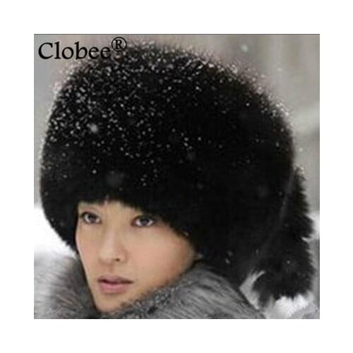 2020 Vetement Style Autumn Winter Women Furry Thick Furry Faux Mink Fur Bomber Hats Female Casual Furry Luxury Fox Fur Hats V652