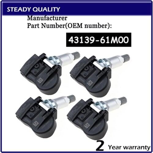 4PCS Tire Pressure Sensor For Suzuki Vitara SX4 S-cross Ignis Baleno Swift Jimmy 43139-61M00 4313961M00 43130-61M00, 4313061M00