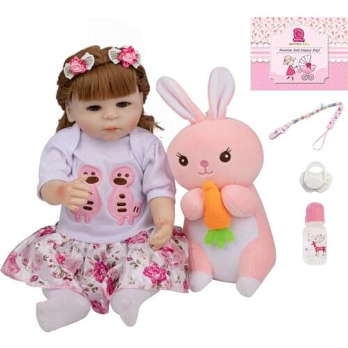 48CM New Design Fashion Doll Bebe Reborn Toy 19" Whole Silicone Baby Doll Fantasy Lifelike Realistic Baby Bath Toy Kid Play Gift