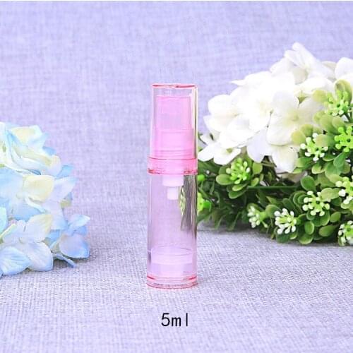 5ml 10ml Empty Plastic Transparent Vacauum Pump Bottle Emulsion Airless Bottle Make Up Tool Perfume Container Cosmetic Packaging