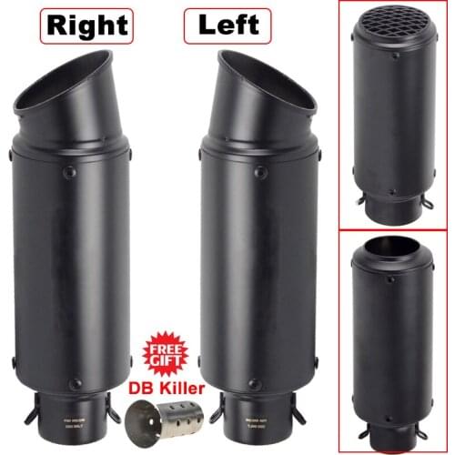 51/60mm Universal Motorcycle Exhaust Muffler Dual Left SCOOTER Escape GP-Project With Laser DB Killer for Suzuki GW250 PCX125 R6