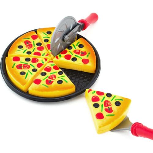 6Pcs Simulated Pizza Kids Baby Pizza Party Fast Food Cooking Cutting Pretend Play New Hot Fashion Set Toy Gift Kitchen Toys 15CM