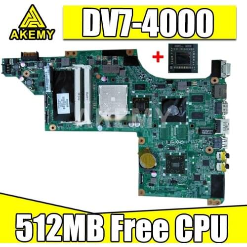 AKemy For HP Pavilion DV7 DV7-4000 DV7T Series Laptop Motherboard DA0LX8MB6D1 630833-001 615686-001 HD 5470M 512MB Free cpu