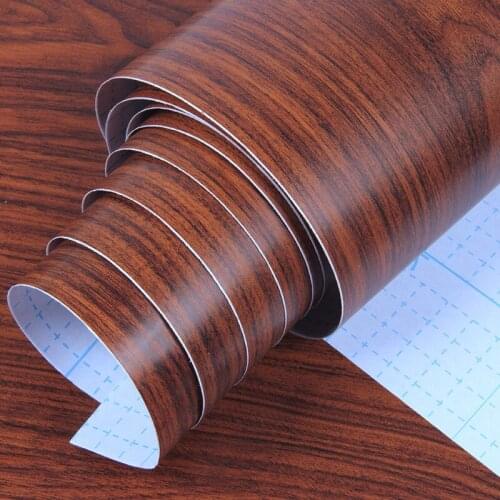 DIY Kitchen Cupboard Furniture Decorative Film Wood Grain Vinyl Self AdhesiveWallpaper Modern Living Room PVC Waterproof Decals