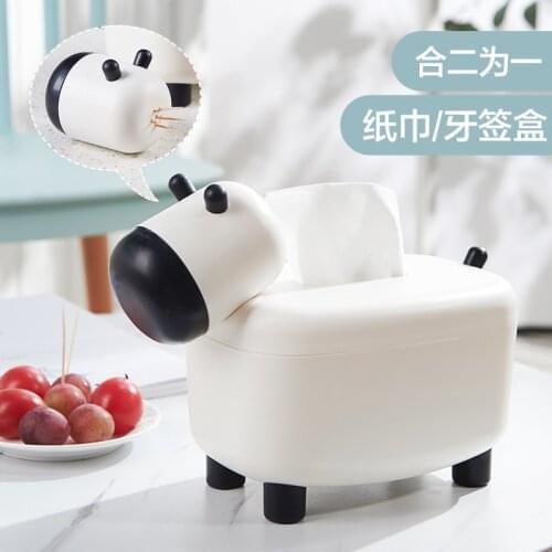 Home With Cute Cartoon Lamb Paper Towel Box Box Box Universal Paper Towel Desktop Storage Box With Toothpick Box