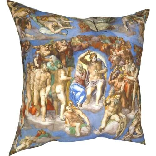 The Last Judgment Michelangelo Pillow Case Home Decorative Art Cushions Throw Pillow for Home Double-sided Printing Gift Idea