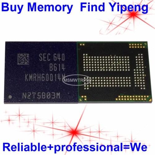 KMRH60014M-B614 BGA221Ball EMCP 64+32 64GB Mobilephone Memory New original and Second-hand Soldered Balls Tested OK