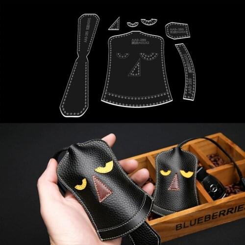 Leather craft tools fashion car key package drawings making template diy handmade leather sewing version template