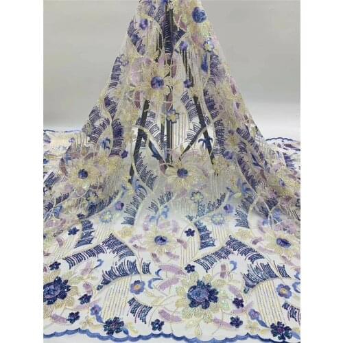 Good looking flowers 8BZL-20.61922 Nigerian fabric new African embroidered lace fabric for party dress