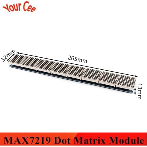 MAX7219 Dot Matrix Module Control Single Chip Microcontroller 8 Matrix Eight In One Display Module MCU Control Drive LED Module